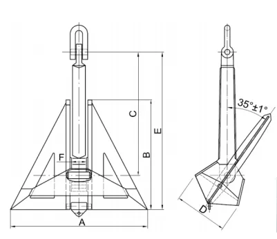 10t 10000kg Marine Flipper Delta Anchor with ABS Dnv Kr Lr BV Nk CCS Rina...Cert.