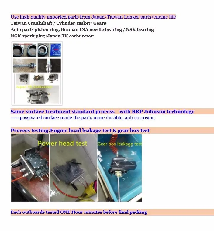 2 and 4 Stroke Outboard Motors Similar with YAMAHA Enduro Type More Durable