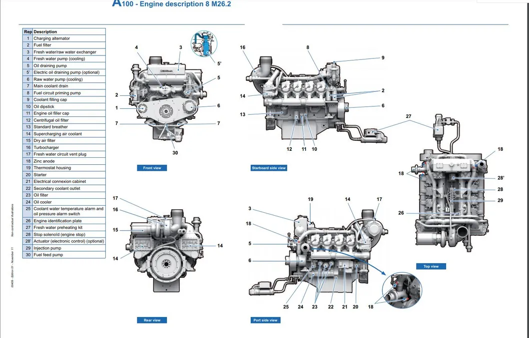750HP Weichai Marine Engine V 8 Cylinder Baudouin Series Boat Engine