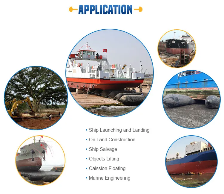 8 Layers Rubber Marine Salvage Ship Launching Airbags with CCS BV Lr ABS Certificate