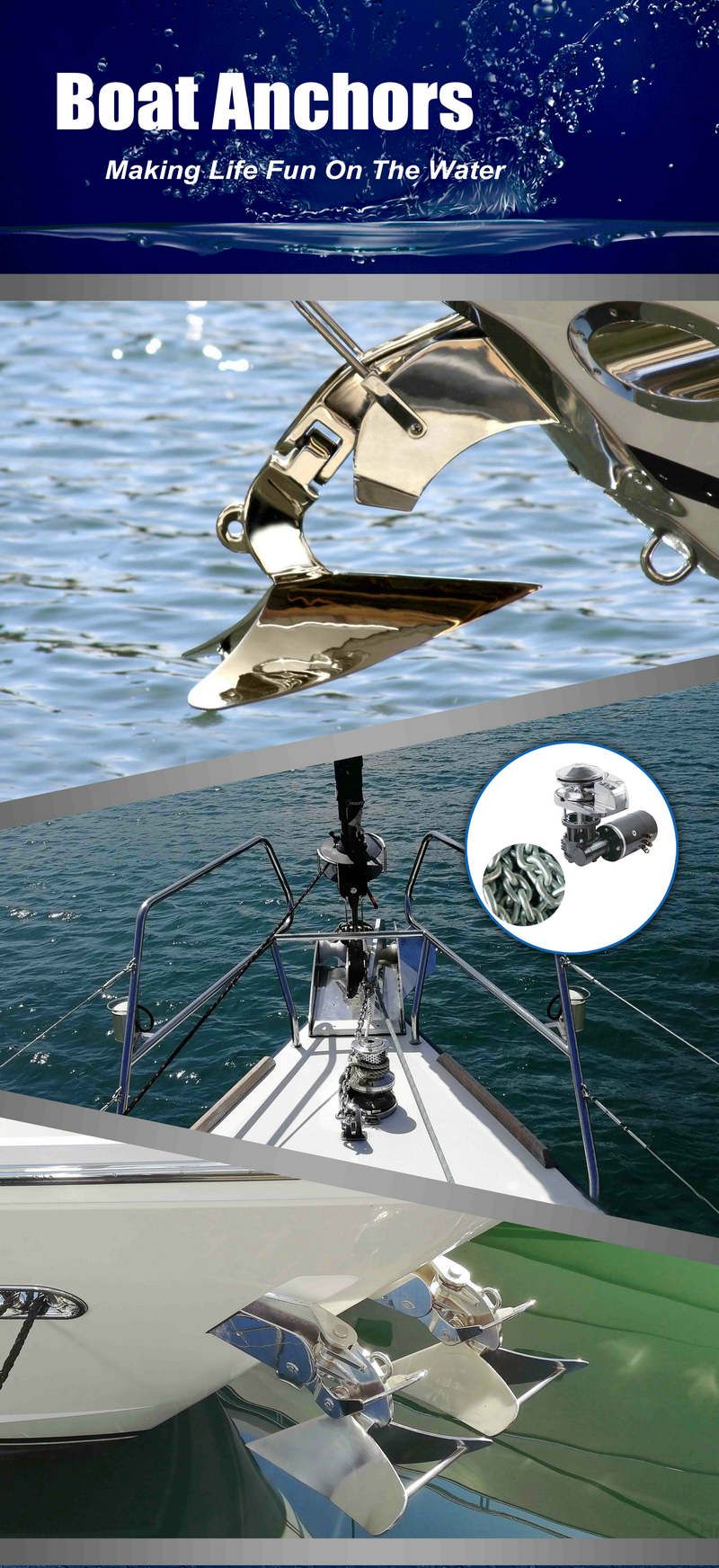 AISI 316 Stainless Steel Grapnel Anchor Type A