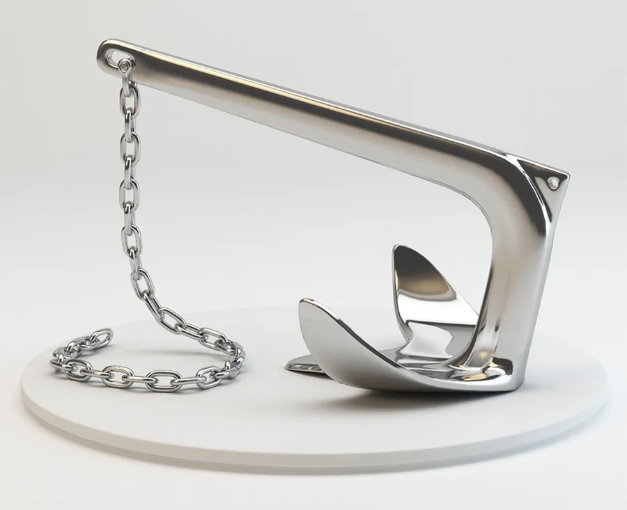 AISI316 Stainless Steel Polish Bruce Boat Anchor of Marine Hardware Claw Bruce Style Boat Anchor