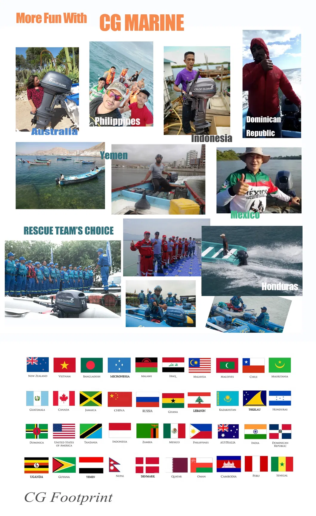 Calon Gloria 15HP Boat Engine Two Stroke High Quality Gasoline Manual Start 246cc 11kw Outboard Motor