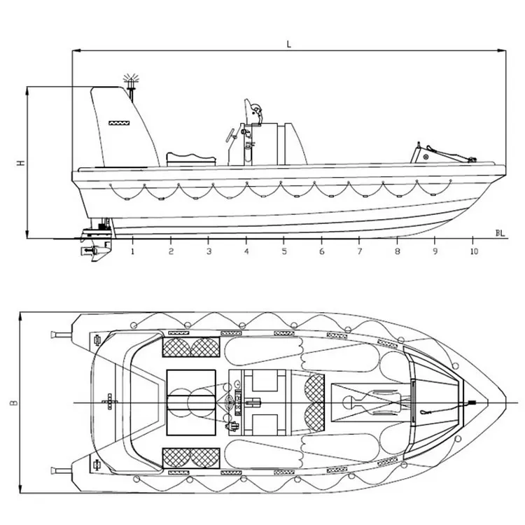 CCS BV ABS Ec RS Approval Solas Rescue Boat
