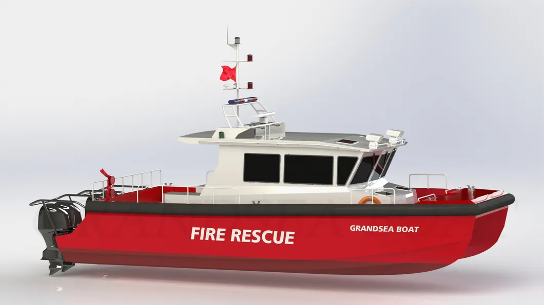 China 13m Aluminum Catamaran Fire and Rescue Work Boat for Sale