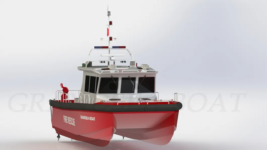 China 13m Aluminum Catamaran Fire and Rescue Work Boat for Sale