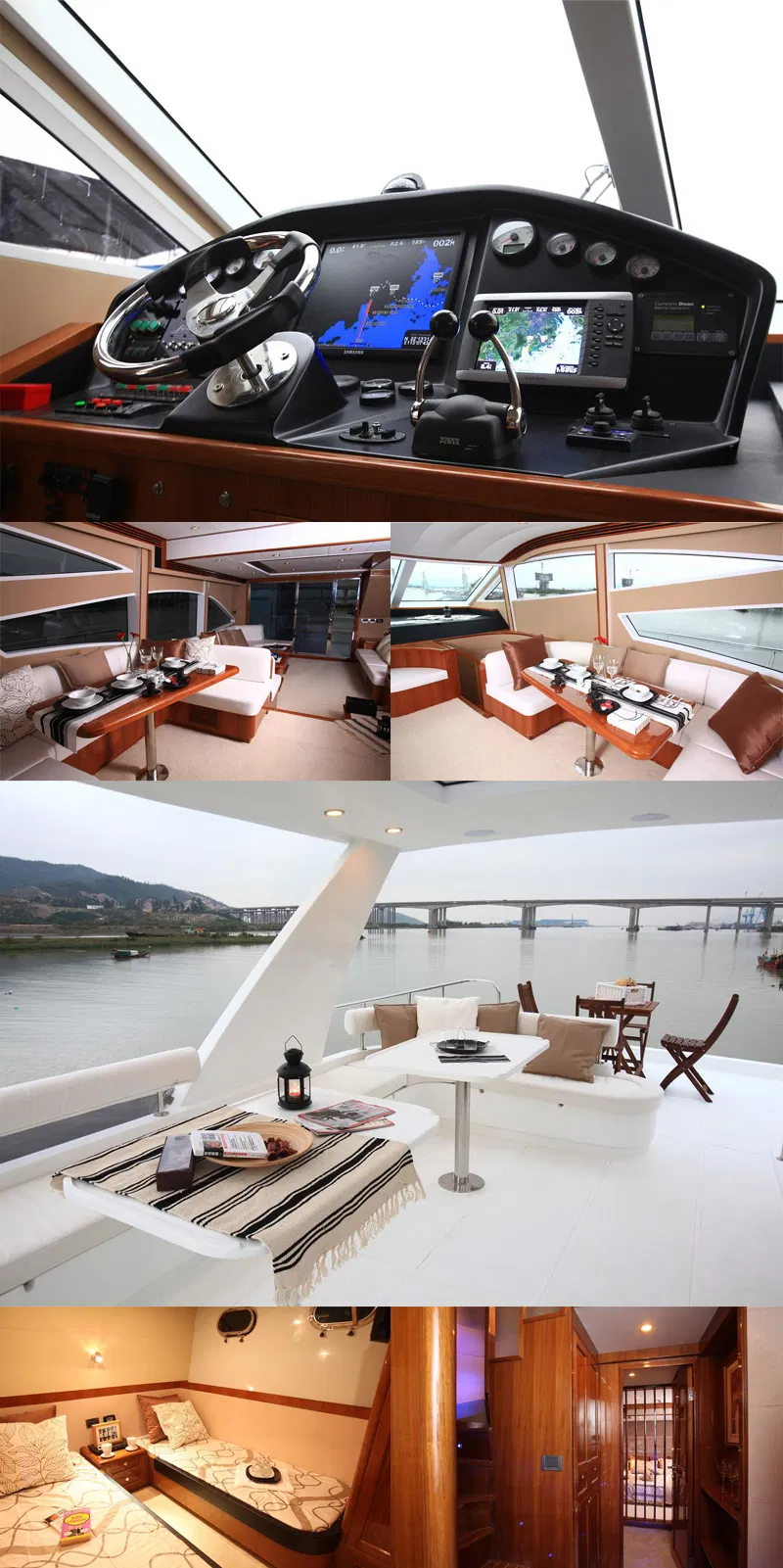 China 78FT Luxury Yacht Boat with Cummins Marine Engines