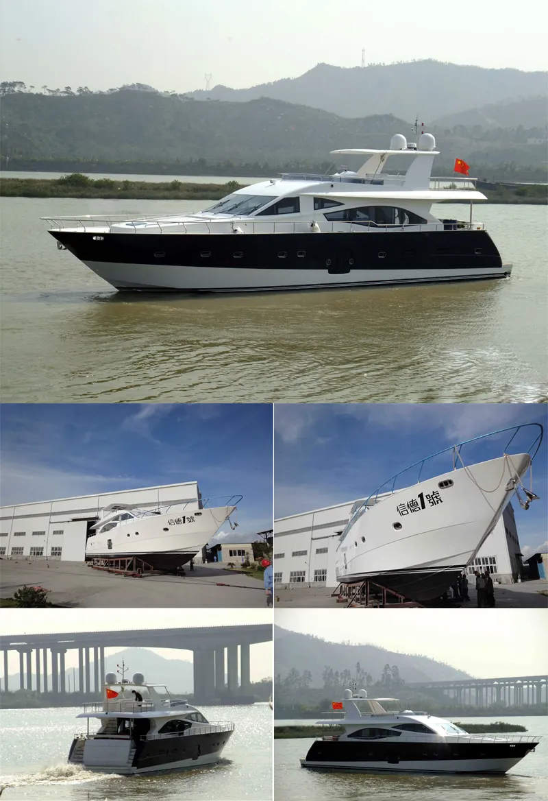 China 78FT Luxury Yacht Boat with Cummins Marine Engines