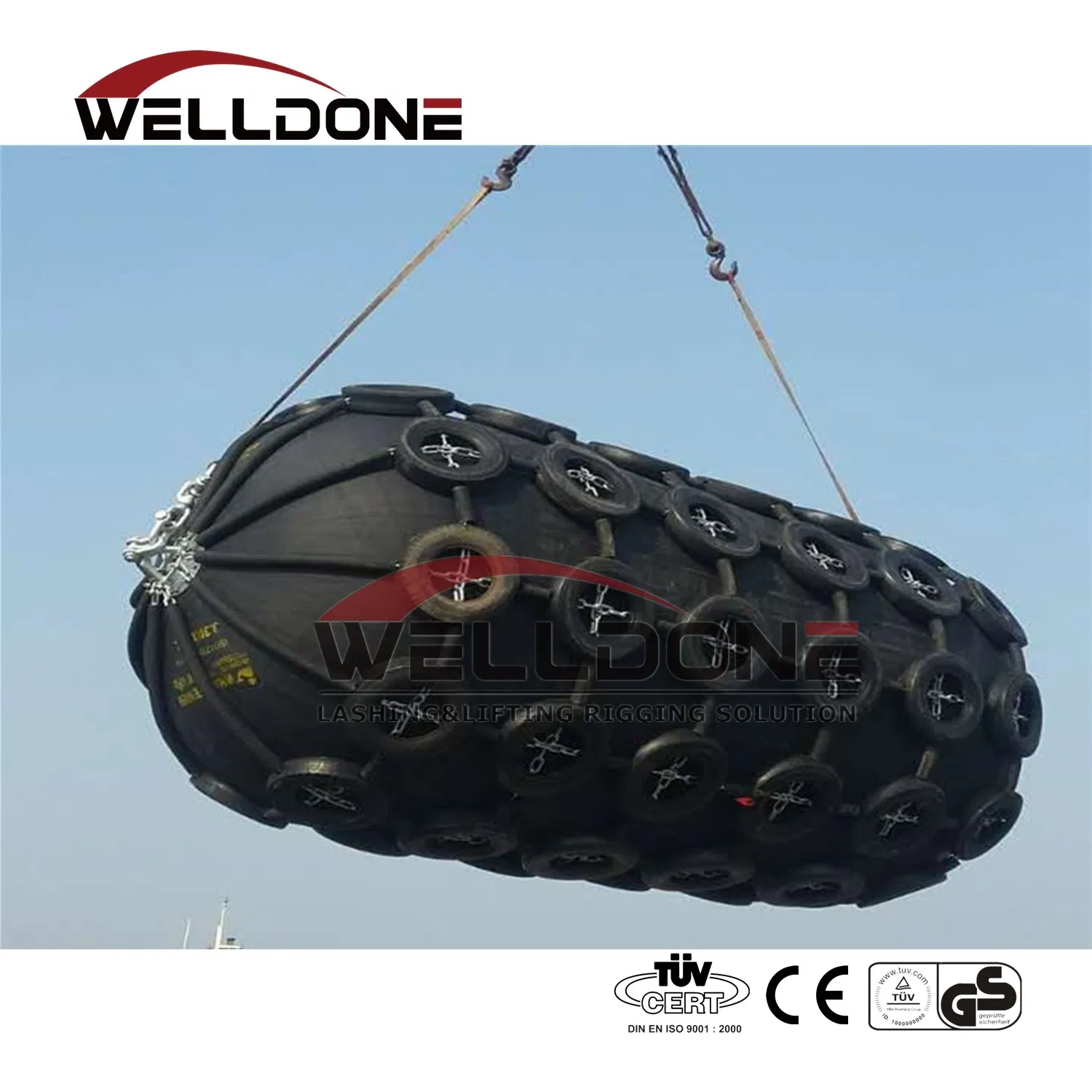 Floating Pneumatic Rubber Fender with Chain and Tyre Net