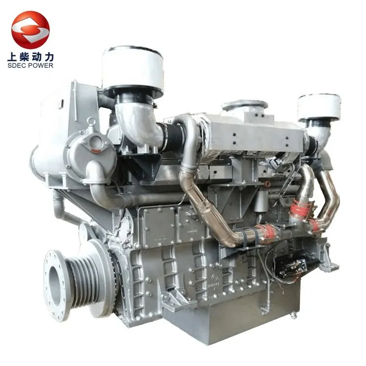 Genuine Sdec 735 HP 540kw/1350rpm China Ship Boat Marine Manufacturer Set Purpose Project Diesel Engine with Gearbox