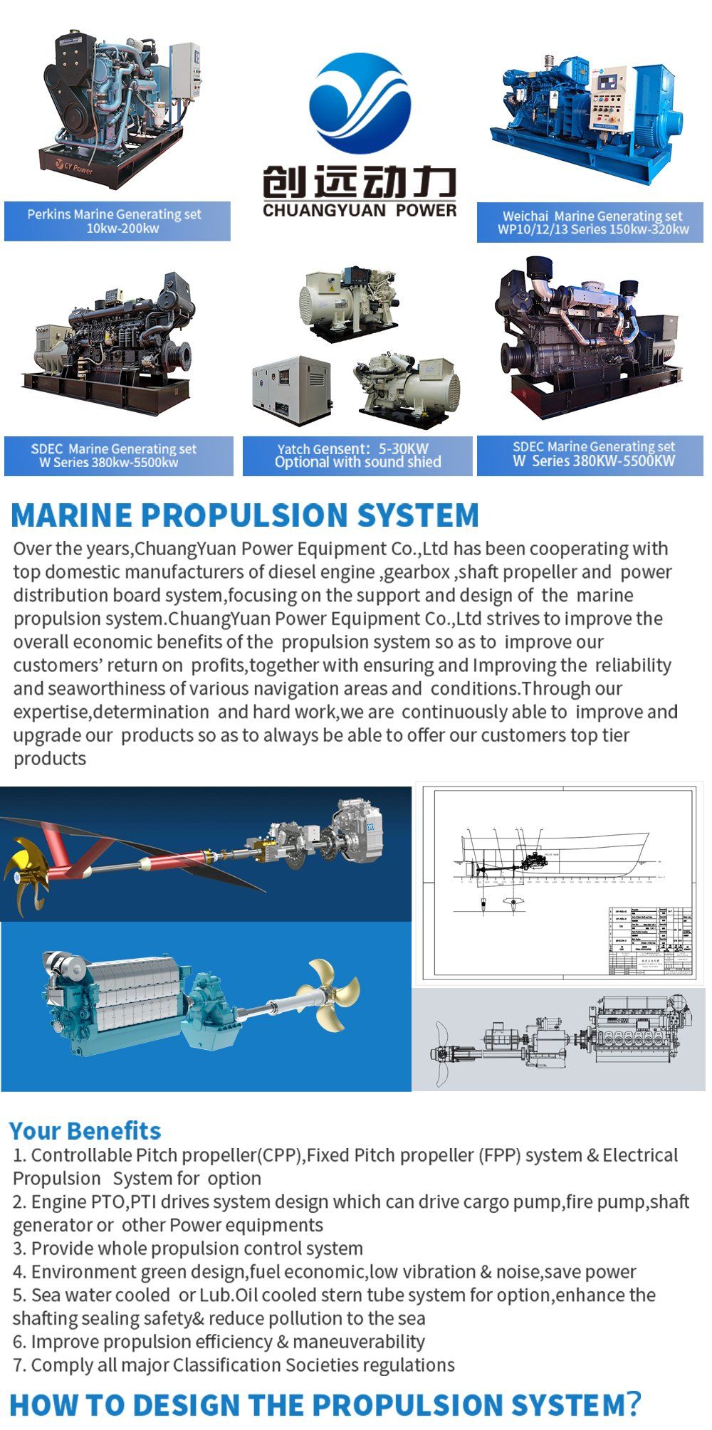 Genuine Sdec 735 HP 540kw/1350rpm China Ship Boat Marine Manufacturer Set Purpose Project Diesel Engine with Gearbox