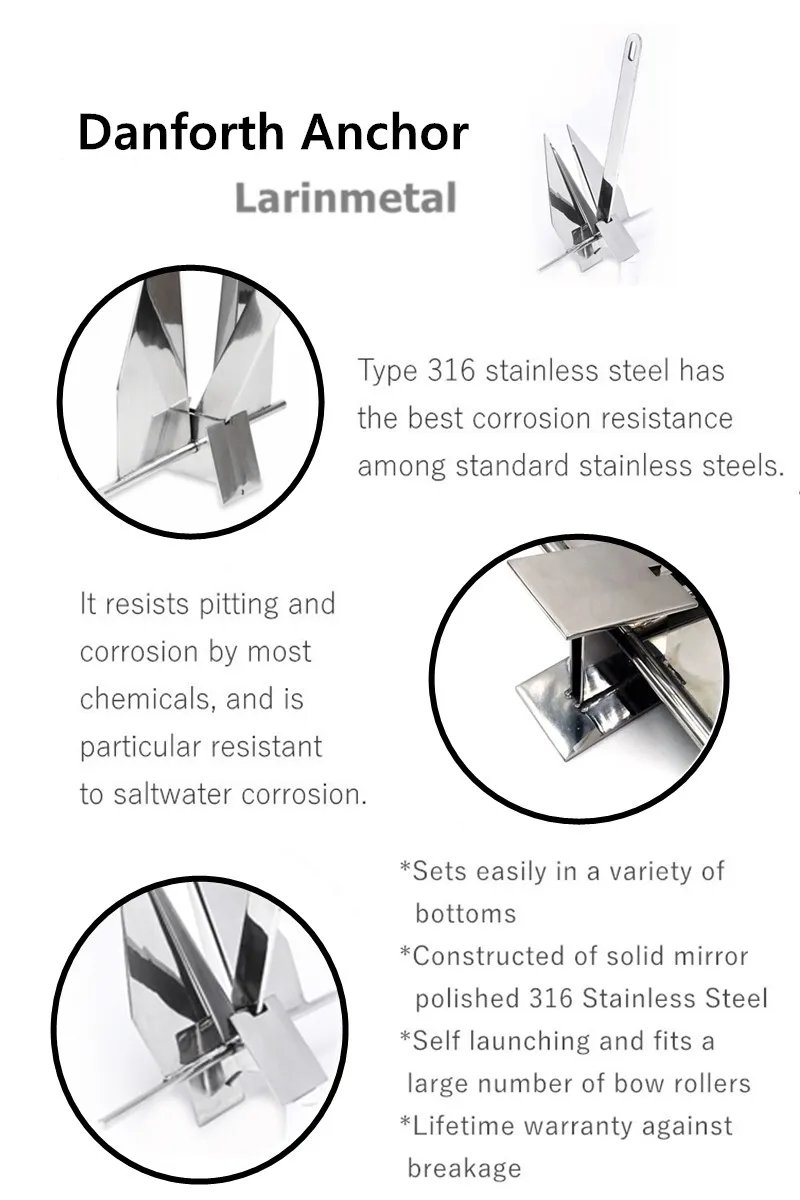High Quality Boat Danforth Anchors with German Standard 4408