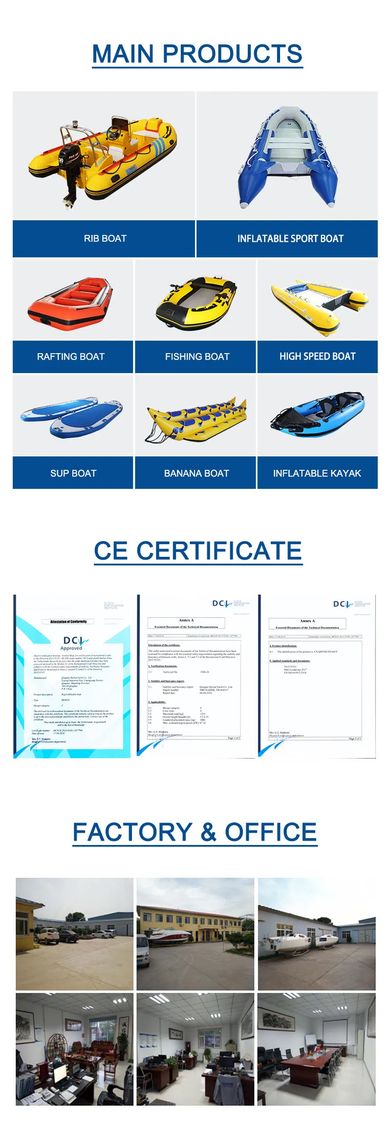 High Quality Fiberglass Single Hull Structure Design 3 Person Speed Boat