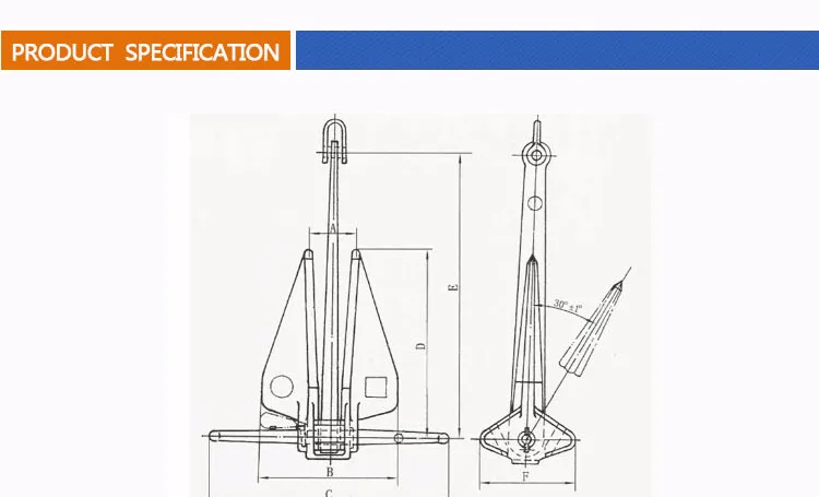 High Quality Ship Anchor AC-14 Folding Anchor