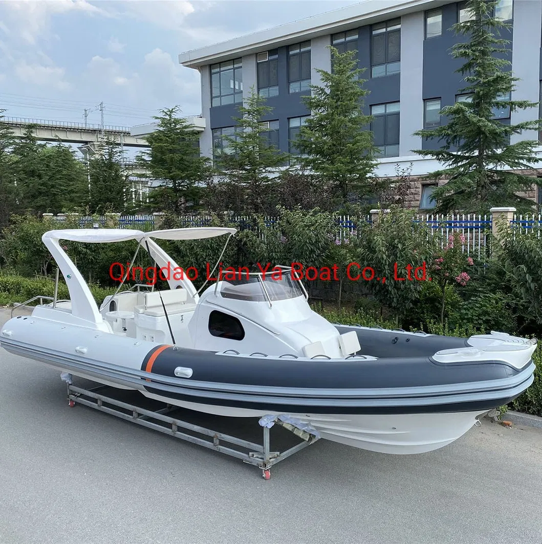 Liya 5.2m-8.3m Hypalon Rib Boats Fiberglass Hull Boats Sales Near Me