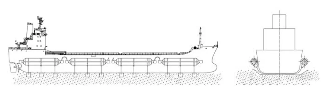 Marine Ship Launching Rubber Airbag Inflatable Floating Pontoon for Salvage Underwater Floating Air Bags for Sale