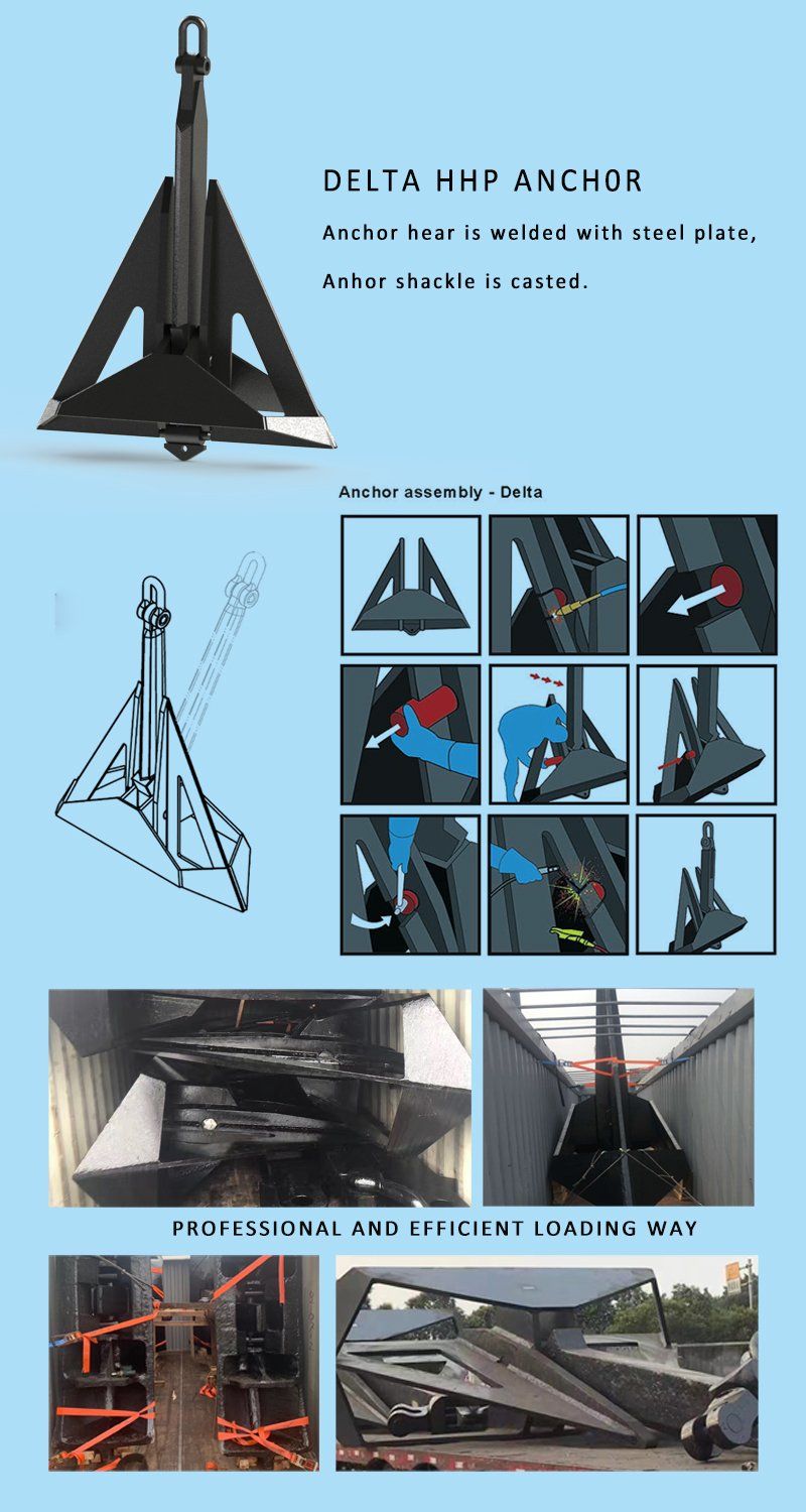 Steel Welded Hhp Delta Anchor for Mooring System