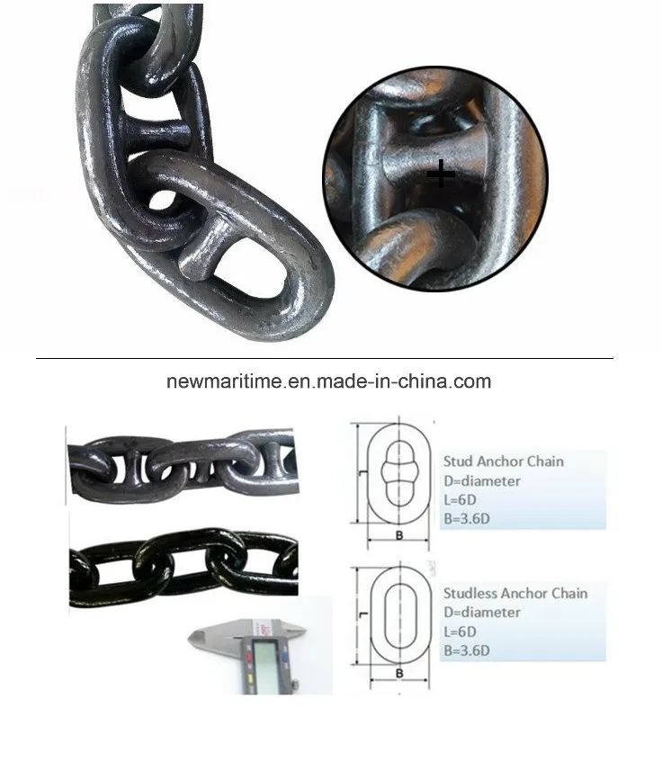 Stud Link Anchor Chain, Marine Roller Steel Link Chain