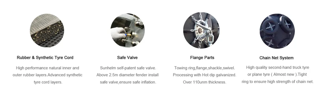 Sunhelm Floating Pneumatic Rubber Fenders for Sts Operation