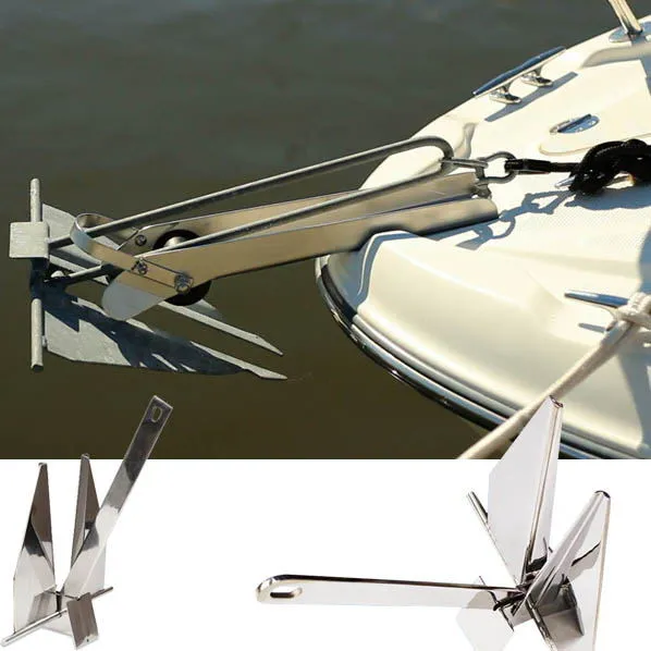 Top Manufacturers Mirror Polish Marine 316 Stainless Steel Danforth Anchor for Boat